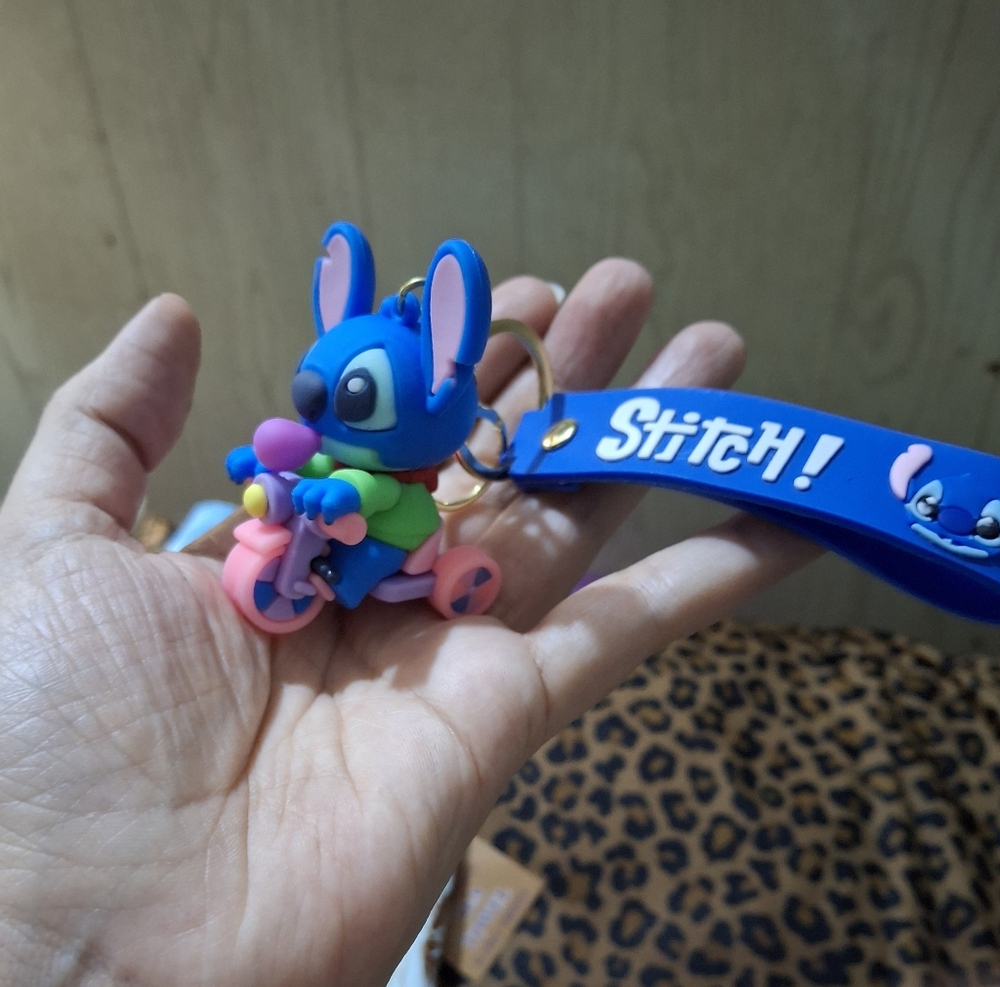 Stitch Blue and Pink Keychain